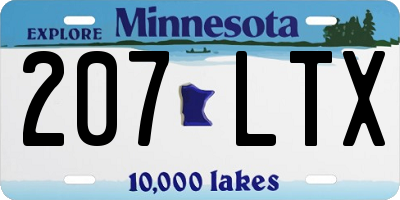 MN license plate 207LTX