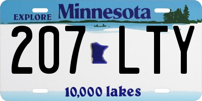 MN license plate 207LTY
