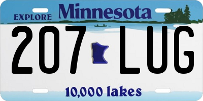MN license plate 207LUG