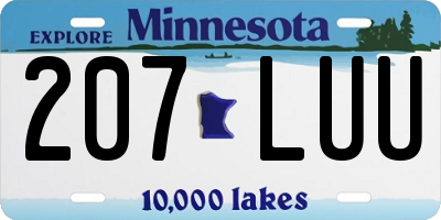 MN license plate 207LUU