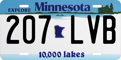 MN license plate 207LVB