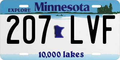 MN license plate 207LVF