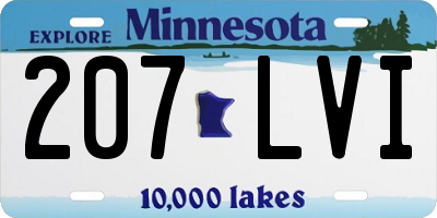 MN license plate 207LVI