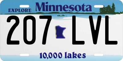 MN license plate 207LVL