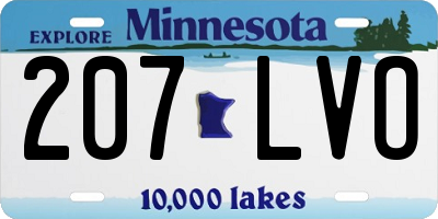 MN license plate 207LVO