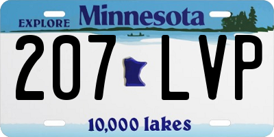 MN license plate 207LVP