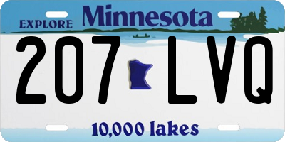 MN license plate 207LVQ