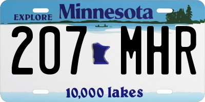MN license plate 207MHR