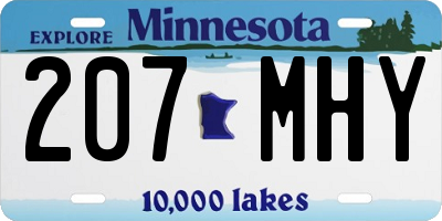 MN license plate 207MHY