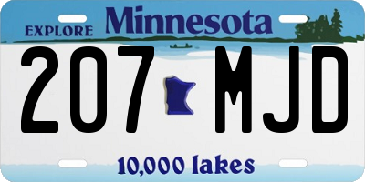 MN license plate 207MJD