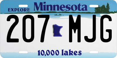 MN license plate 207MJG