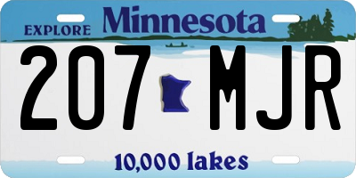 MN license plate 207MJR