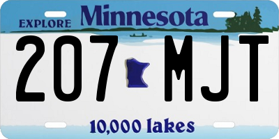 MN license plate 207MJT