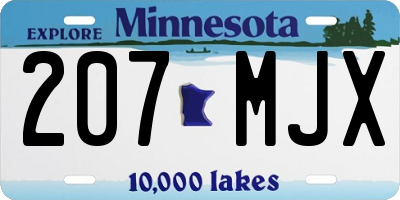 MN license plate 207MJX