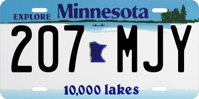 MN license plate 207MJY