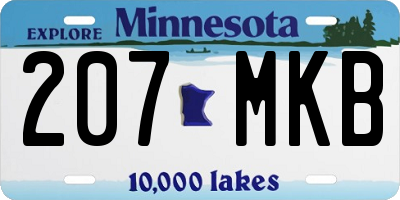 MN license plate 207MKB