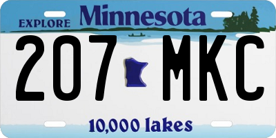 MN license plate 207MKC
