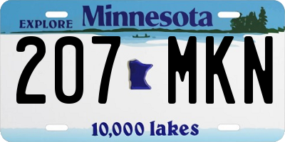 MN license plate 207MKN