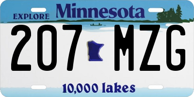 MN license plate 207MZG