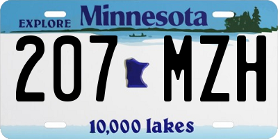 MN license plate 207MZH
