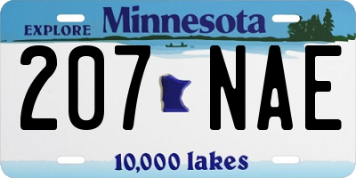 MN license plate 207NAE