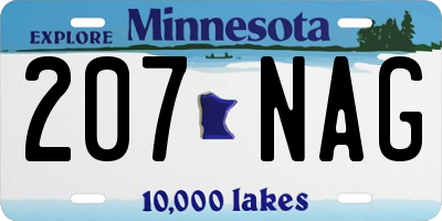 MN license plate 207NAG