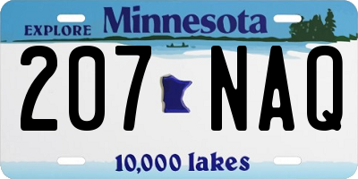MN license plate 207NAQ