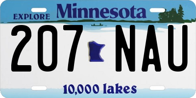 MN license plate 207NAU