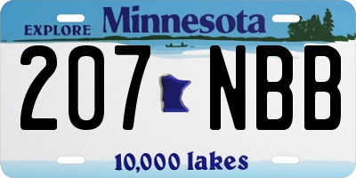 MN license plate 207NBB