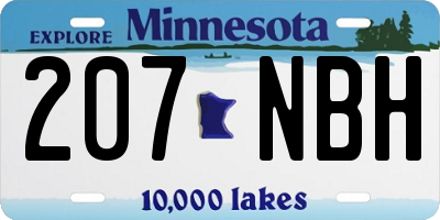 MN license plate 207NBH
