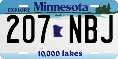 MN license plate 207NBJ