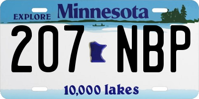 MN license plate 207NBP