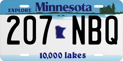 MN license plate 207NBQ