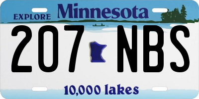 MN license plate 207NBS