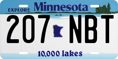 MN license plate 207NBT