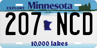 MN license plate 207NCD