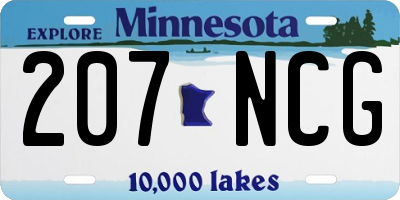 MN license plate 207NCG