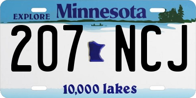 MN license plate 207NCJ