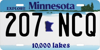 MN license plate 207NCQ