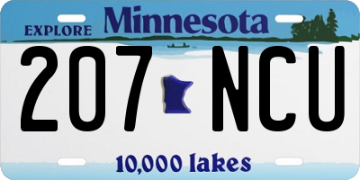 MN license plate 207NCU