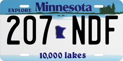MN license plate 207NDF