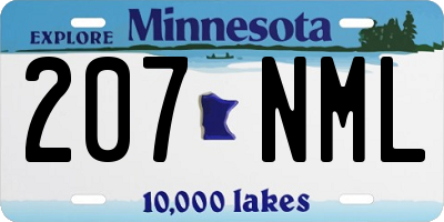 MN license plate 207NML