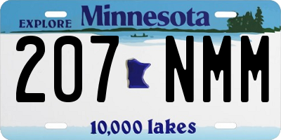 MN license plate 207NMM
