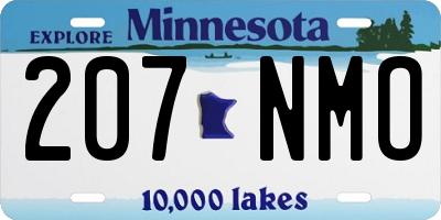 MN license plate 207NMO