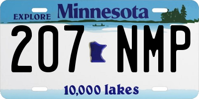 MN license plate 207NMP