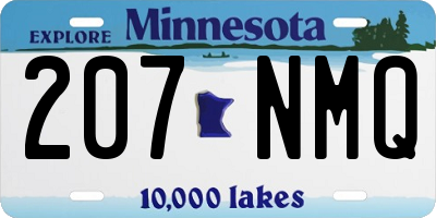 MN license plate 207NMQ