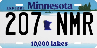 MN license plate 207NMR