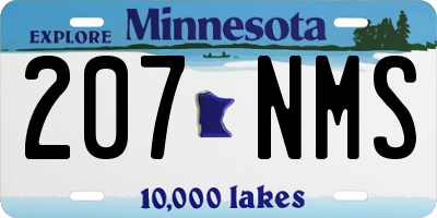 MN license plate 207NMS
