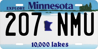 MN license plate 207NMU