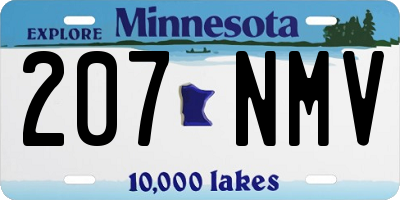 MN license plate 207NMV